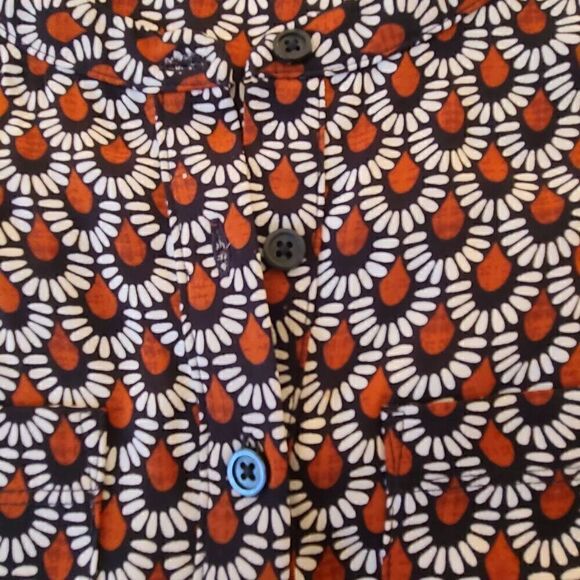 LOFT Womens Sleeveless Print Button Placket Lightweight Blouse Small - Picture 4 of 10